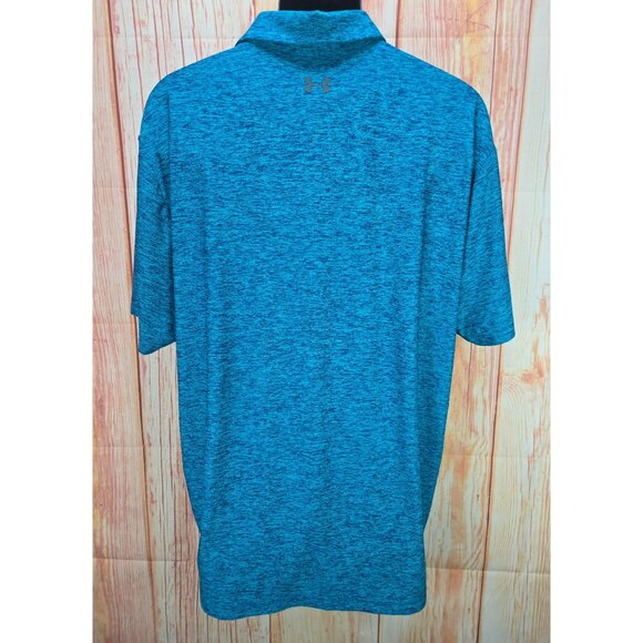 Under Armour Mens HeatGear Blue Polo Shirt XL Loose Fit - Picture 2 of 8